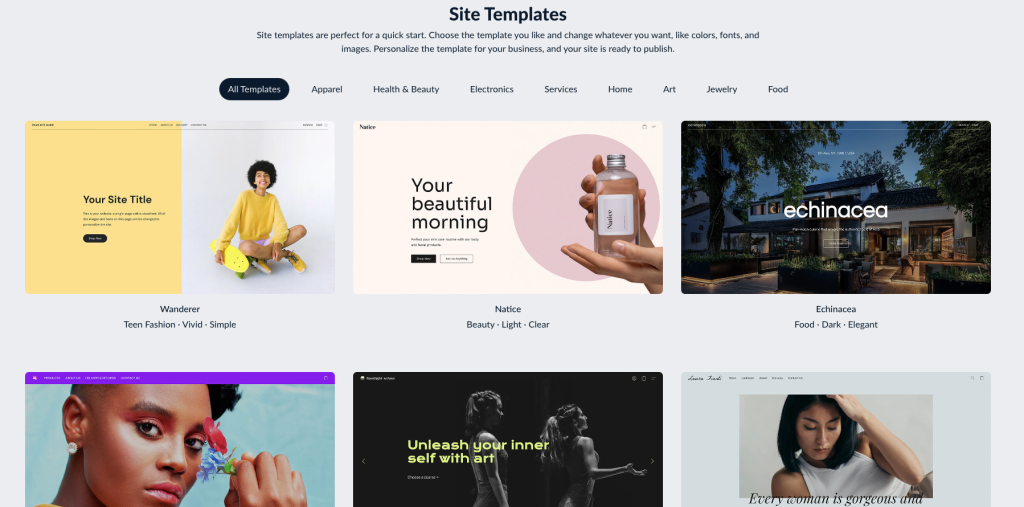 an image of a website page with multiple website templates